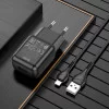 Зарядное устройство Hoco C96A + Кабель Micro (2.1 A)[Black]